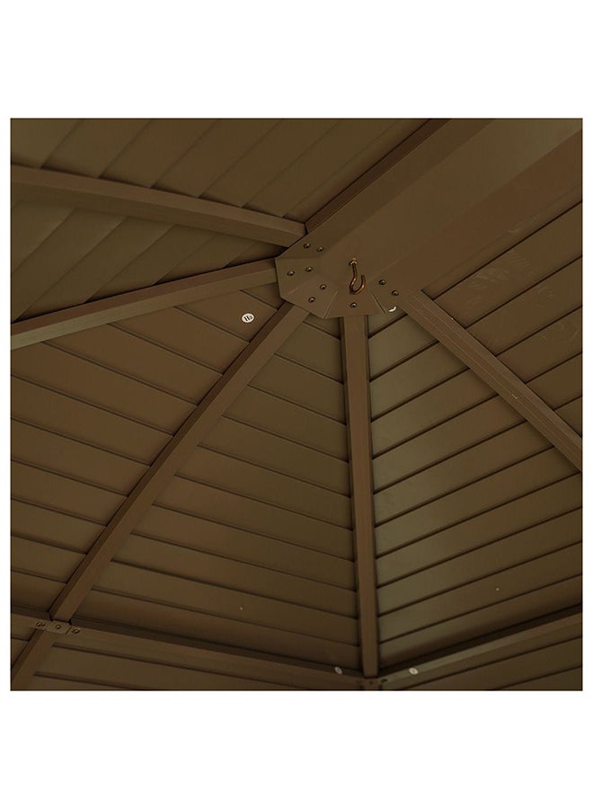 DANUBE HOME Montero Gazebo Aluminium Frame Patio Tent Canopy For Garden Gold 300x400cm  - Image 5