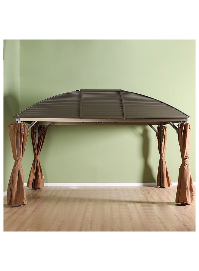 DANUBE HOME Montero Gazebo Aluminium Frame Patio Tent Canopy For Garden Gold 300x400cm  - Image 3