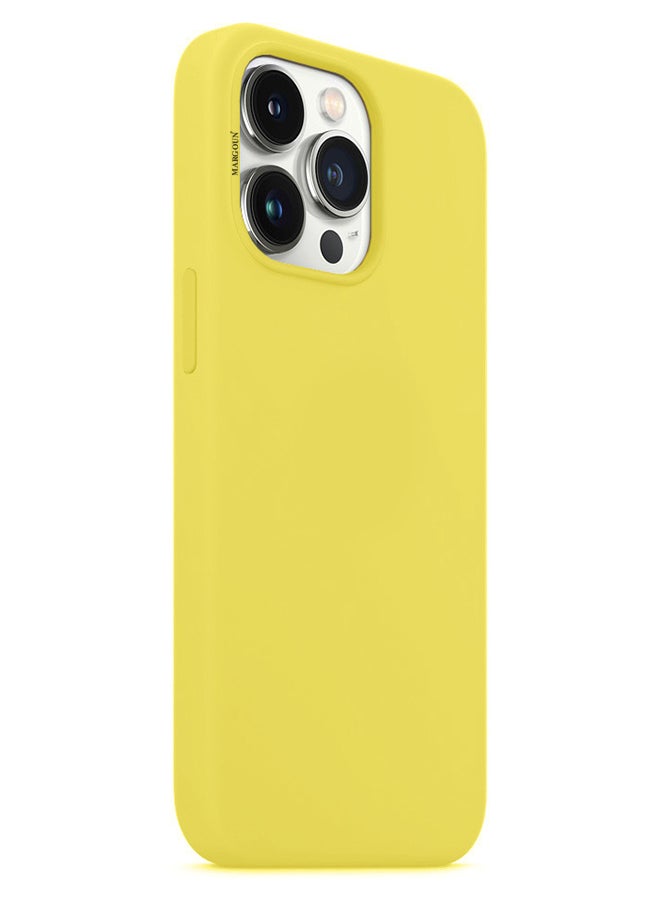 MARGOUN - Silicone Case Cover for iPhone 13 Pro Max 6.7inch Yellow - Image 1