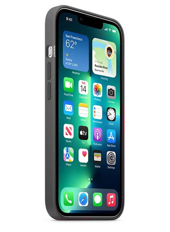 MARGOUN - Silicone Case Cover for iPhone 13 Pro 6.1 inch Dark Grey - Image 1