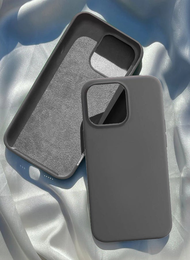 MARGOUN - Silicone Case Cover for iPhone 13 Pro 6.1 inch Dark Grey - Image 1