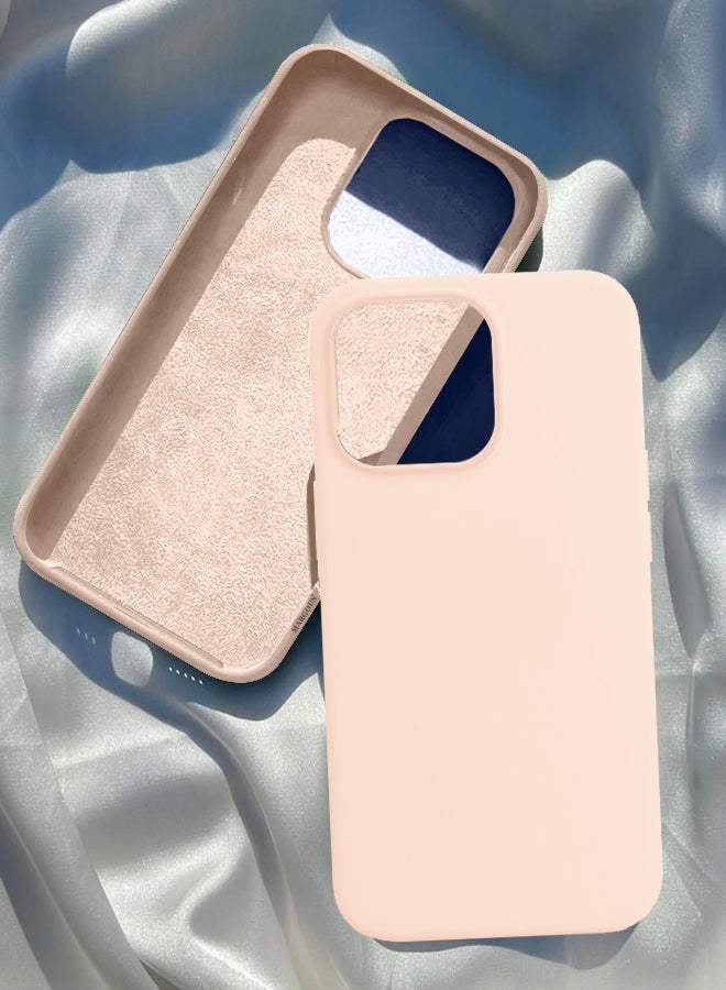 MARGOUN - Silicone Case Cover for iPhone 13 Pro 6.1 inch Pink Sand - Image 1