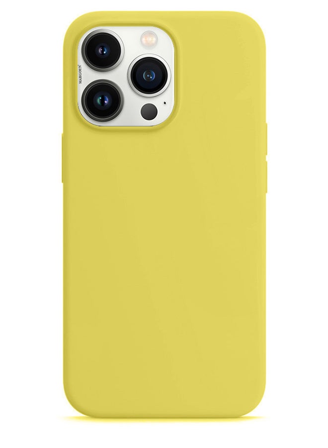 MARGOUN - Silicone Case Cover for iPhone 13 Pro 6.1 inch Yellow - Image 1