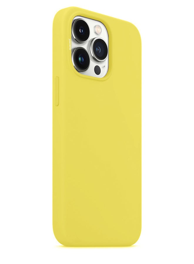 MARGOUN - Silicone Case Cover for iPhone 13 Pro 6.1 inch Yellow - Image 1