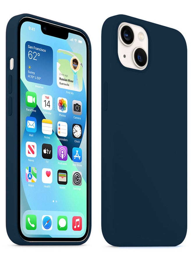 Silicone Case Cover for iPhone 13 6.1 inch Midnight Blue Midnight Blue