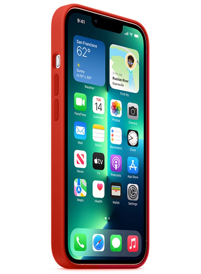 Silicone Case Cover for iPhone 13 6.1 inch Red