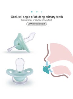 LuQu Pacifier Silicone Flat Head 0-6 months Blue  - Image 3