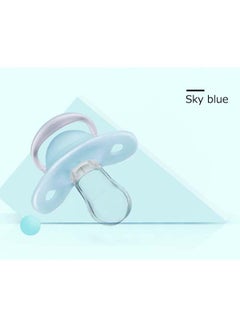 LuQu Pacifier Silicone Flat Head 0-6 months Blue  - Image 2
