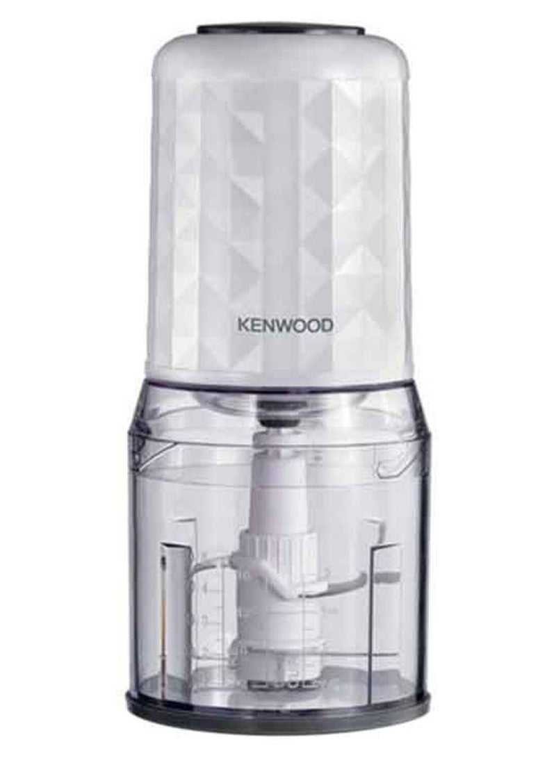 كينوود قطاعة طعام كهربائية بوعاء سعة 500 مل بسرعة مزدوجة، شفرة رباعية من الاستانلس ستيل، غطاء من المطاط، بوظيفة جرش الثلج 0.8 L 400 W Chp40.000Wh أبيض - Image 1