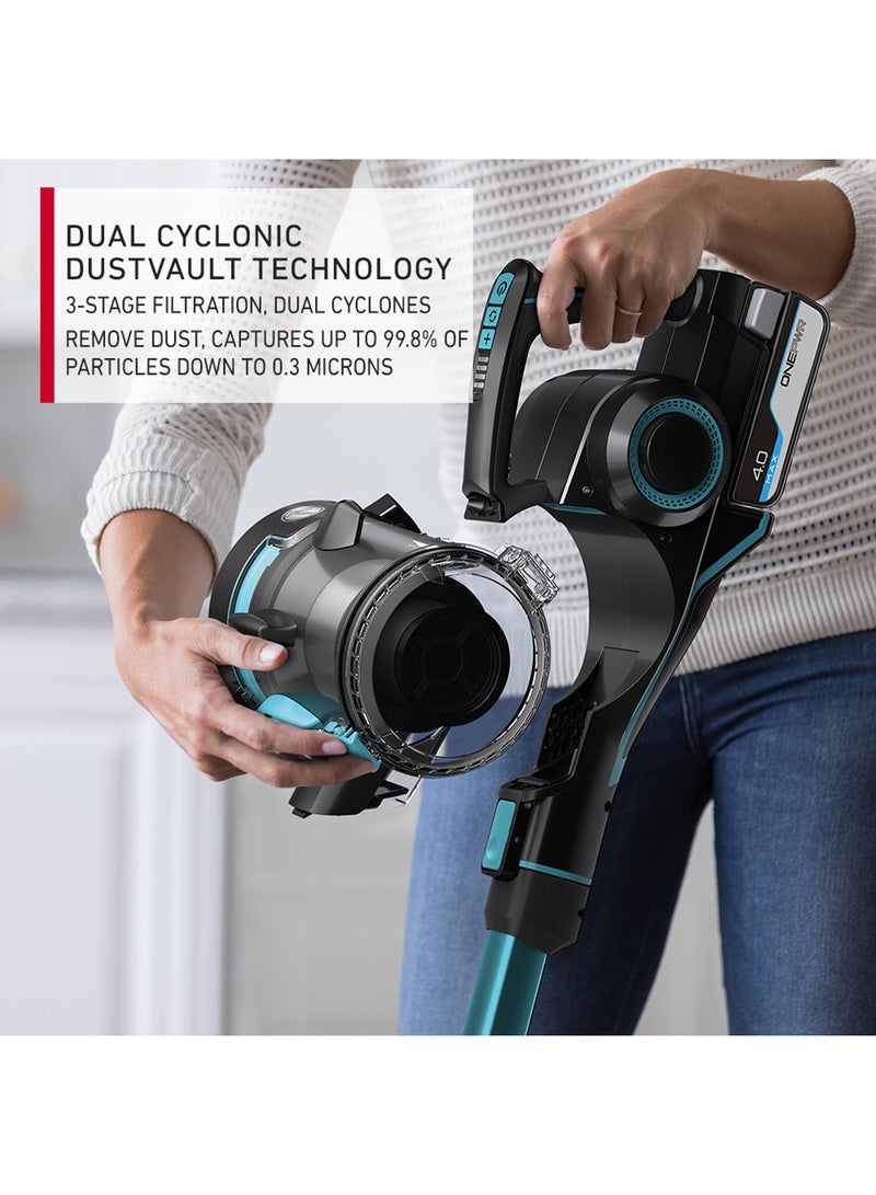 HOOVER - Onepwr Blade Max Dual Cordless Vacuum Cleaner Machine, Up To 90 min Runtime, Antimicrobial Protection, Multi-Surface Cleaning, 2 Batteries 6 W CLSV-BPME Black/Blue - Image 1