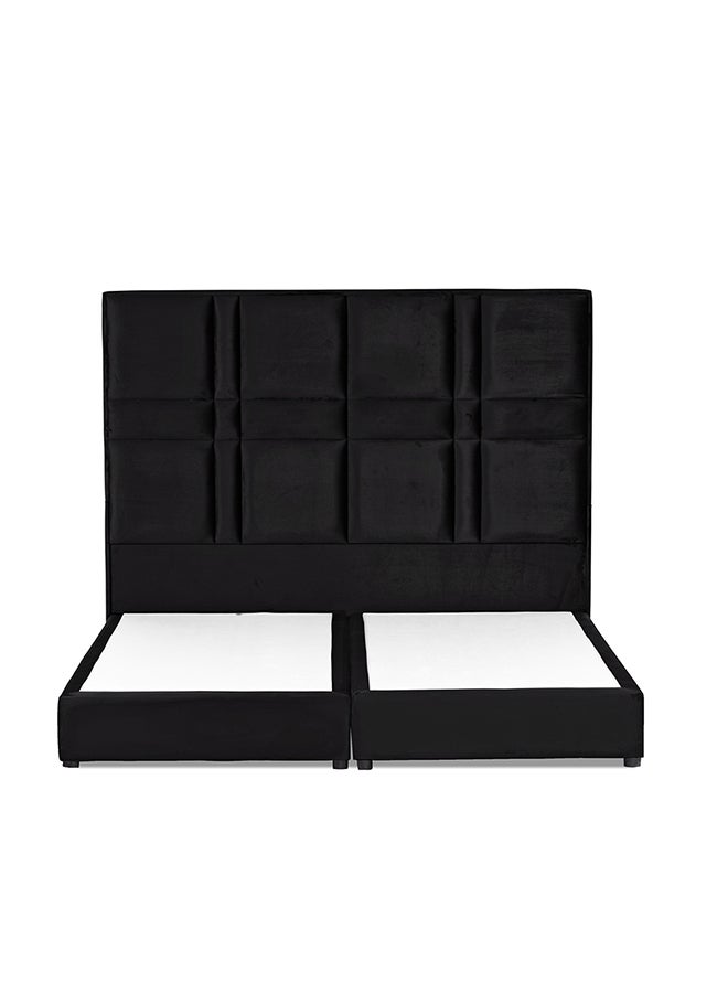 REGAL IN HOUSE Berlin Velvet Bed Frame Black 200x90cm  - Image 1