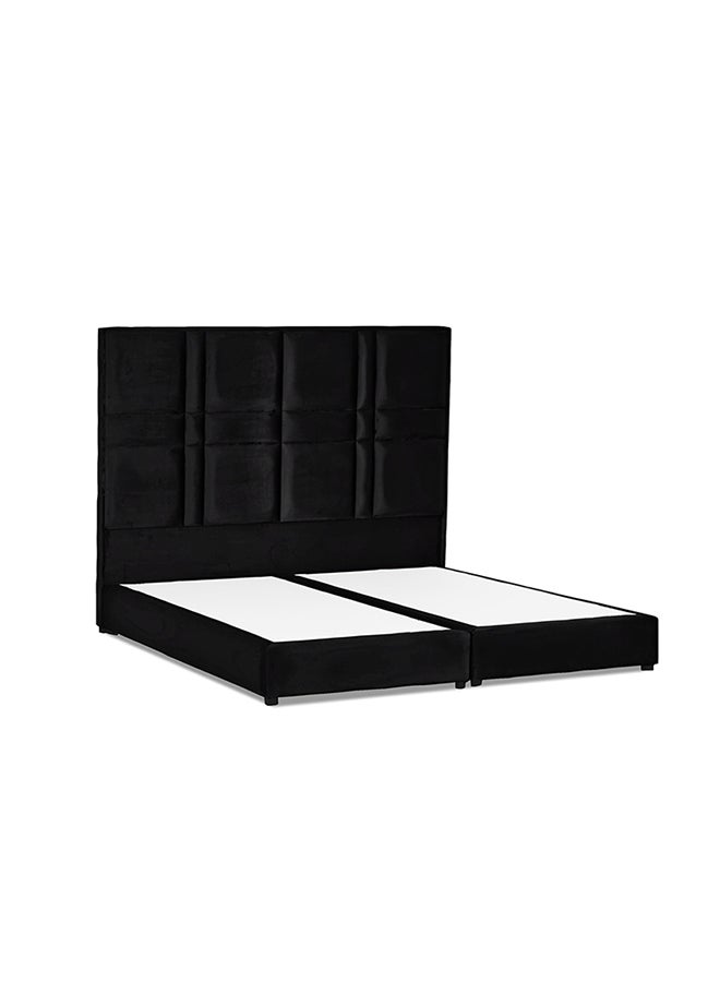 REGAL IN HOUSE Berlin Velvet Bed Frame Black 200x90cm  - Image 3