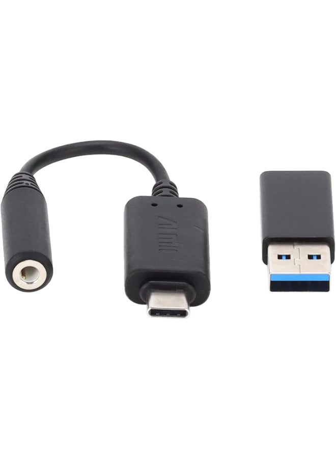 أسوس - AI Noise-Canceling Mic Adapter | Built-in Artificial Intelligence Isolates Background Noise, Enhance Voice Clarity | Improve Quality of Conference Calls | Supports USB-C And USB 2.0-3.5 Mm-Over Ear - Image 1