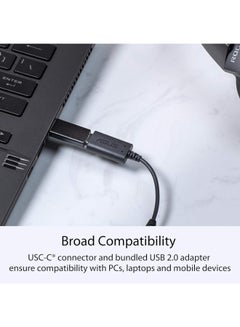 أسوس AI Noise-Canceling Mic Adapter | Built-in Artificial Intelligence Isolates Background Noise, Enhance Voice Clarity | Improve Quality of Conference Calls | Supports USB-C And USB 2.0-3.5 Mm-Over Ear  - Image 4