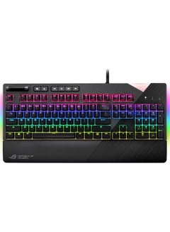 أسوس ASUS ROG Strix Flare (Cherry MX Brown) Aura Sync RGB Mechanical Gaming Keyboard with Switches, Customizable Badge, USB Pass Through and Media Controls - Black  - Image 5