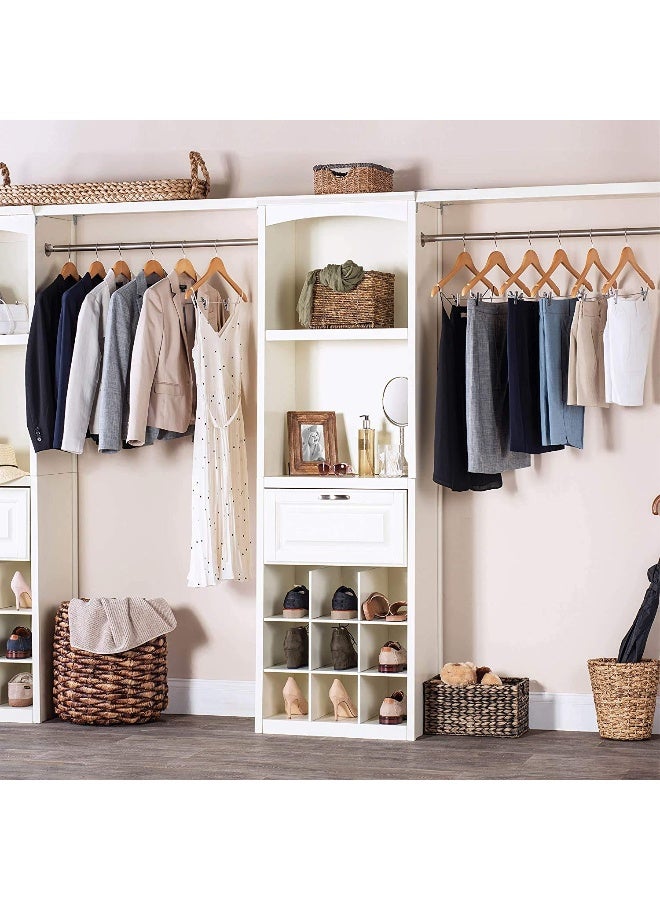 ZOBER High-Grade Wooden Suit Hangers Skirt Hangers With Clips 20 Pack Smooth Solid Wood Pants Hangers With Durable Adjustable Metal Clips 360 Swivel Hook Shoulder Notches For Dress Coat Jacket Blouse Natural 44.5x25.4x1.27cm Natural 44.5x25.4x1.27cm  - Image 5