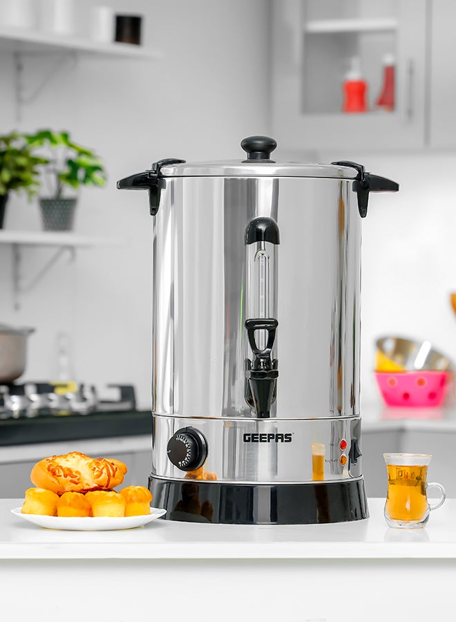 جيباس غلاية كهربائية من الستانلس ستيل مع جهاز تنظيم حرارة تلقائي وقابل لإعادة الضبط وبكفاءة عالية وموفرة للطاقة مع ميزة الحماية من الجفاف أثناء الغليان كما تسخن بسرعة وسهولة 20 L 1650 kW GK38048 أسود/ فضي - Image 1