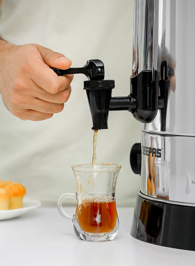 جيباس غلاية كهربائية من الستانلس ستيل مع جهاز تنظيم حرارة تلقائي وقابل لإعادة الضبط وبكفاءة عالية وموفرة للطاقة مع ميزة الحماية من الجفاف أثناء الغليان كما تسخن بسرعة وسهولة 20 L 1650 kW GK38048 أسود/ فضي - Image 4