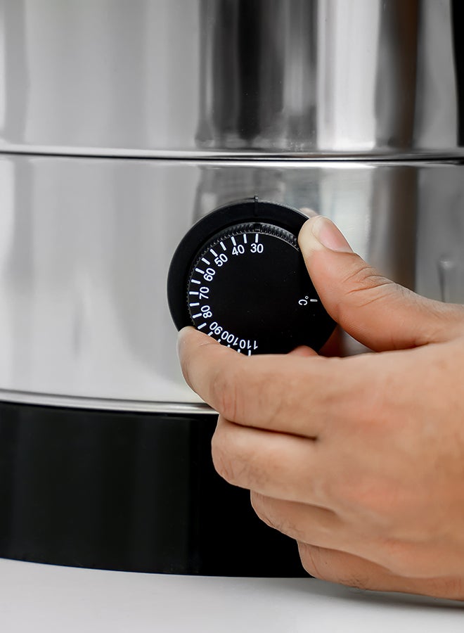 جيباس غلاية كهربائية من الستانلس ستيل مع جهاز تنظيم حرارة تلقائي وقابل لإعادة الضبط وبكفاءة عالية وموفرة للطاقة مع ميزة الحماية من الجفاف أثناء الغليان كما تسخن بسرعة وسهولة 20 L 1650 kW GK38048 أسود/ فضي - Image 2