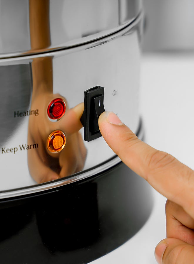 جيباس غلاية كهربائية من الستانلس ستيل مع جهاز تنظيم حرارة تلقائي وقابل لإعادة الضبط وبكفاءة عالية وموفرة للطاقة مع ميزة الحماية من الجفاف أثناء الغليان كما تسخن بسرعة وسهولة 20 L 1650 kW GK38048 أسود/ فضي - Image 3