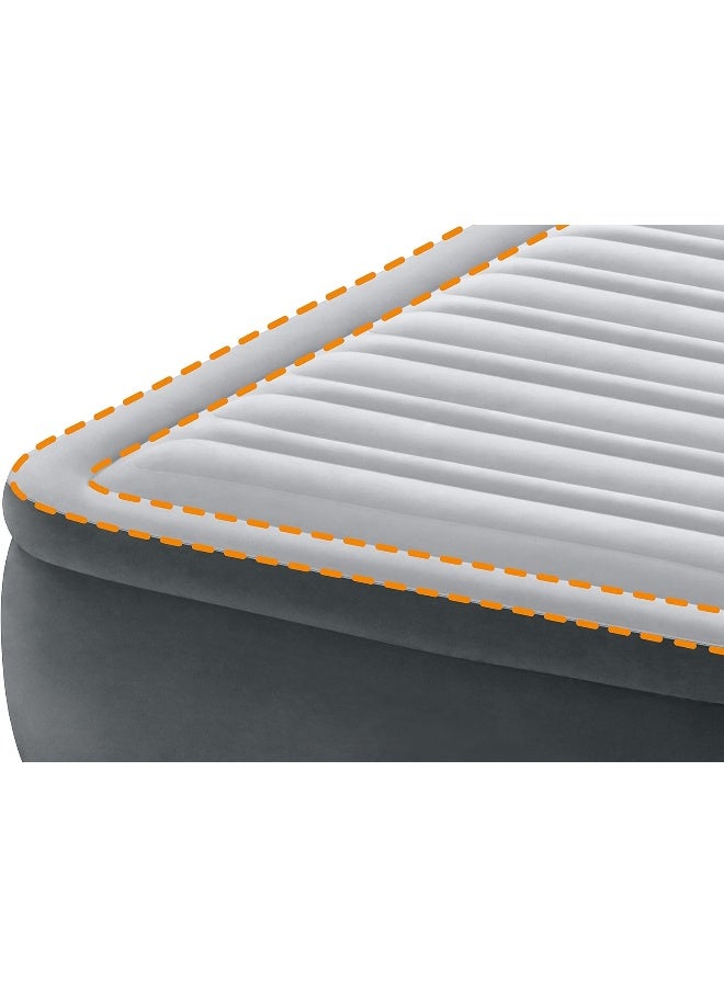 Queen Dura-Beam Series Elevated Airbed With Bip Grey 152 x 203 x 46cm