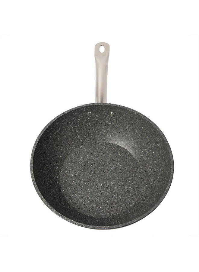 Serenk PFOA Free Granite Exellence 3.90 Quart Dishwasher Safe Capsulated Bottom Wok Non-Stick Frying Pan Granite 3.90 Quartcm - Image 1
