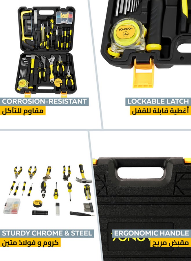 Yonovo - Heavy Duty 100-Piece Tool Set with Tool Bag - Complete Toolbox for Home Repairs and DIY Projects | Mechanics tool set, Hand tool kit, Garage, Home, DIY, Professional, Tool organizer, Compact. Multicolour 26mm - Image 1