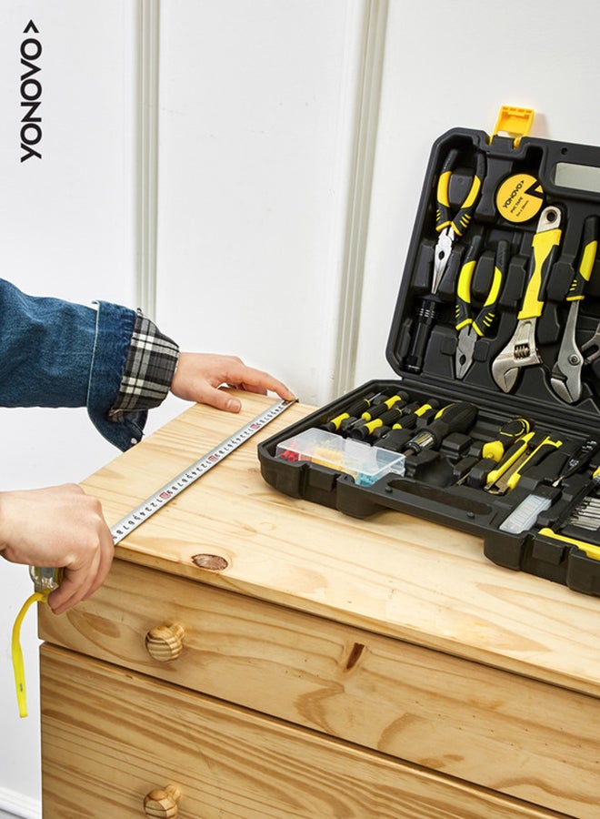 Yonovo - Heavy Duty 100-Piece Tool Set with Tool Bag - Complete Toolbox for Home Repairs and DIY Projects | Mechanics tool set, Hand tool kit, Garage, Home, DIY, Professional, Tool organizer, Compact. Multicolour 26mm - Image 1