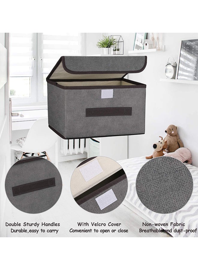 Pack Of 2 Foldable Storage Box With Lid Multicolour 36x23x24cm - Image 4