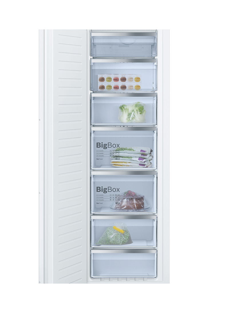 BOSCH - Built-In Freezer with NoFrost, 60 cm, Stainless Steel, with Big Box Drawer for Large Food Items 120 W GIN81AE30M White - Image 1