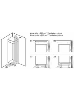 BOSCH Built-In Freezer with NoFrost, 60 cm, Stainless Steel, with Big Box Drawer for Large Food Items 120 W GIN81AE30M White  - Image 4
