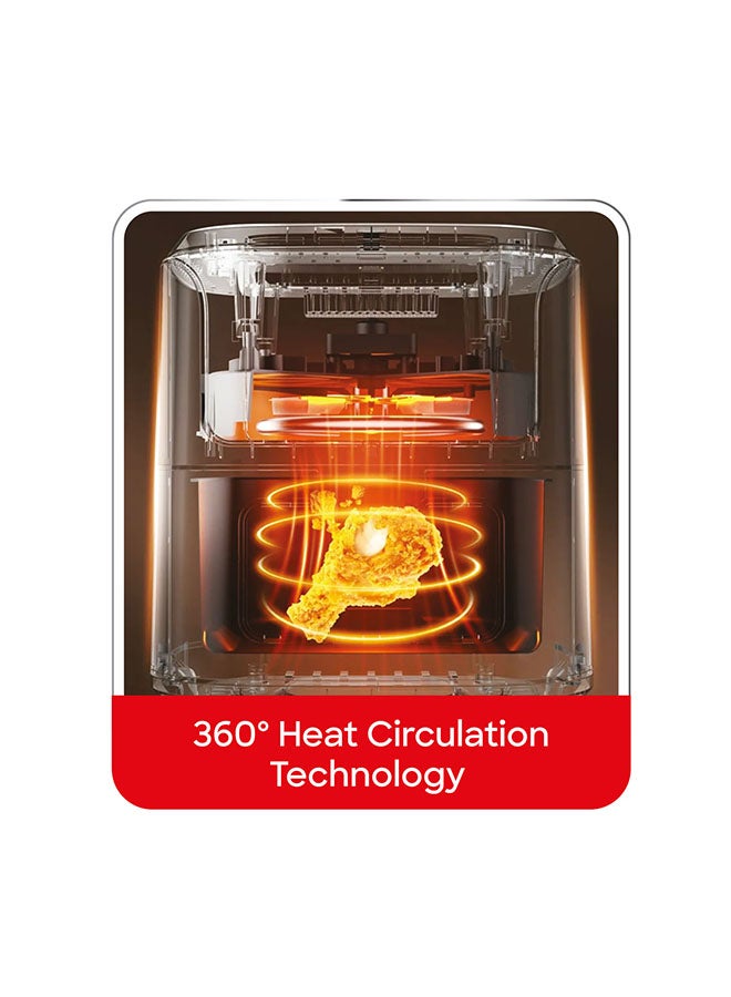 Sanford Digital Air Fryer  7 Smart Cooking Modes, Visible Window, Oil-Free Technology with 360° Heat Circulation for Perfectly Crispy Results 5.5 L 1500 W SF2450AF BS Black - Image 3