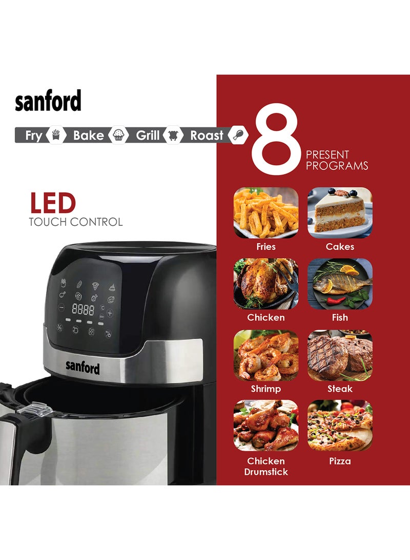 سانفورد - مقلاة هوائية رقمية سعة 2.5 لتر 3.5 L 1400 W SF2453AF BS أسود - Image 1