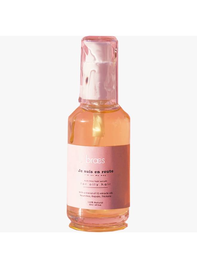 Braes Anti-Frizz Hair Serum  Oily Hair Pink 50ml 