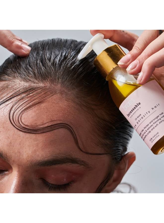 Braes Oil Mask For Low Porosity Hair-Hair Growth & Repair White 125ml - Image 4