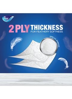 Fine Comfort Toilet Paper 2 Ply, 24 Rolls x 180 Sheets White  - Image 2