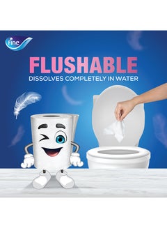 Fine Comfort Toilet Paper 2 Ply, 24 Rolls x 180 Sheets White  - Image 4