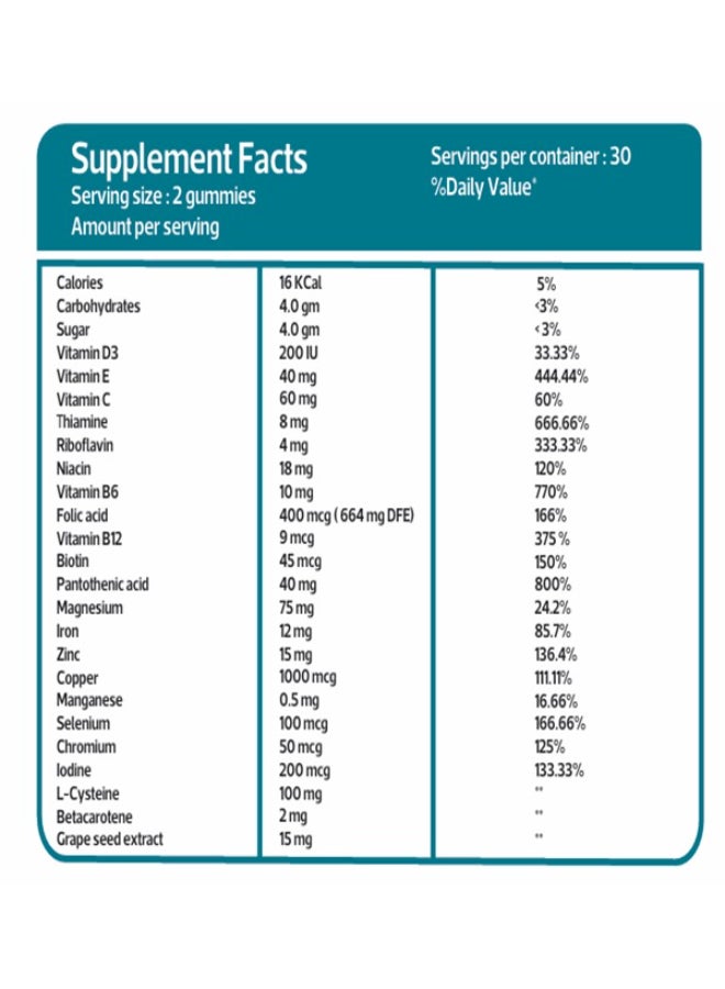 Infinity 60 Pieces Biovita Advance Vegan Gummies - Image 2