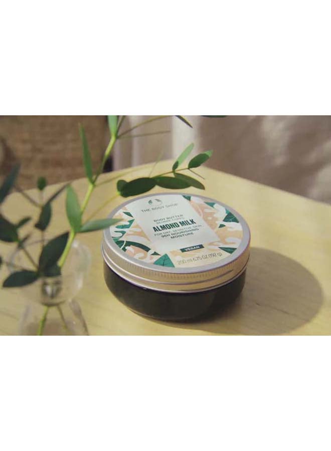 THE BODY SHOP Almond Milk Body Butter – Nourishing Body Moisturiser with 96hr Hydration | Soothes, Protects & Softens Dry, Sensitive Skin | Creamy, Non-Greasy Formula with Almond Milk Extract, White 200ml - Image 3