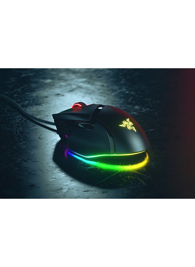 RAZER - Basilisk V3 Wired Gaming Mouse - 26,000 DPI Focus+ Optical Sensor, 11 Programmable Hyperresponse Buttons, Customizable RGB Chroma Lighting, Ergonomic Right-Handed Design, Optical Mouse Switches for Fast Click Response, Adjustable Scroll Wheel Resistance, Onboard Memory for Profiles, Speedflex Cable for Zero Drag, Powered by Razer Synapse 3, Compatible with Windows and macOS | RZ01-04000100-R3M1 - Image 1