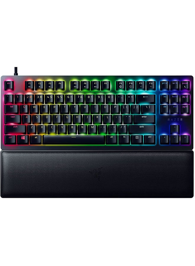 RAZER - Razer Huntsman V2 Tenkeyless Optical Gaming Keyboard, Linear Optical Switches, Doubleshot PBT Keycaps, Sound Dampening Foam, US Layout - Black - Image 1