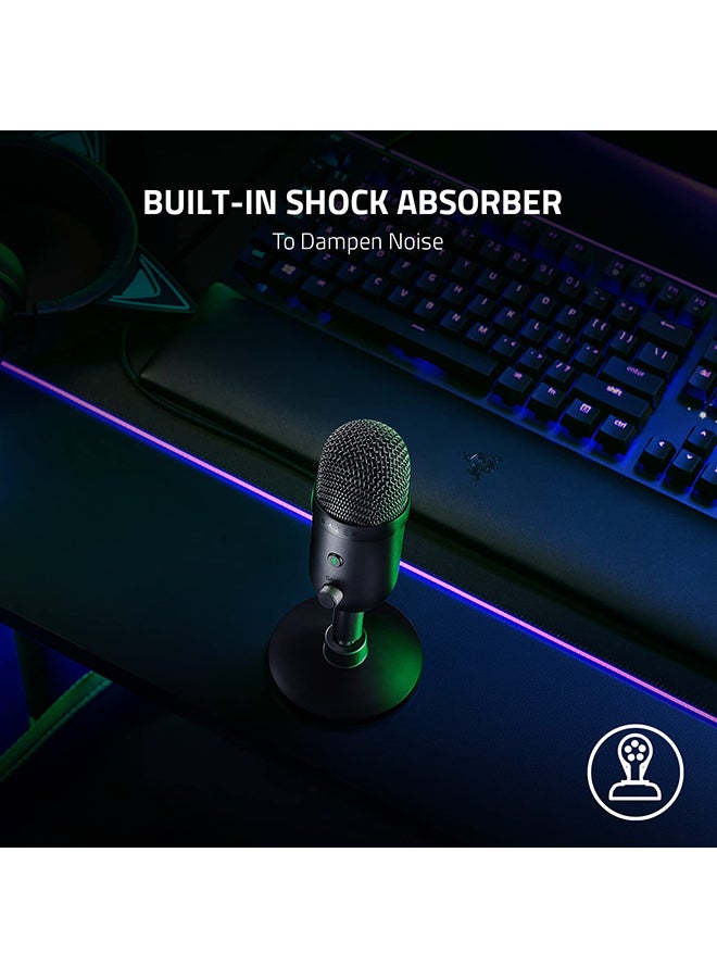RAZER - Razer Seiren V2 X USB Condenser Microphone for Streaming and Gaming on PC: Supercardioid Pickup Pattern - Integrated Digital Limiter - Mic Monitoring and Gain Control - Built-in Shock Absorber - Black - Image 1