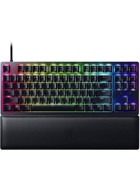 Huntsman V2 Tenkeyless Optical Gaming Keyboard Razer Linear Optical Switches Gen 2, Doubleshot PBT Keycaps, Sound Dampening Foam Linear Optical Switch Red US - Black