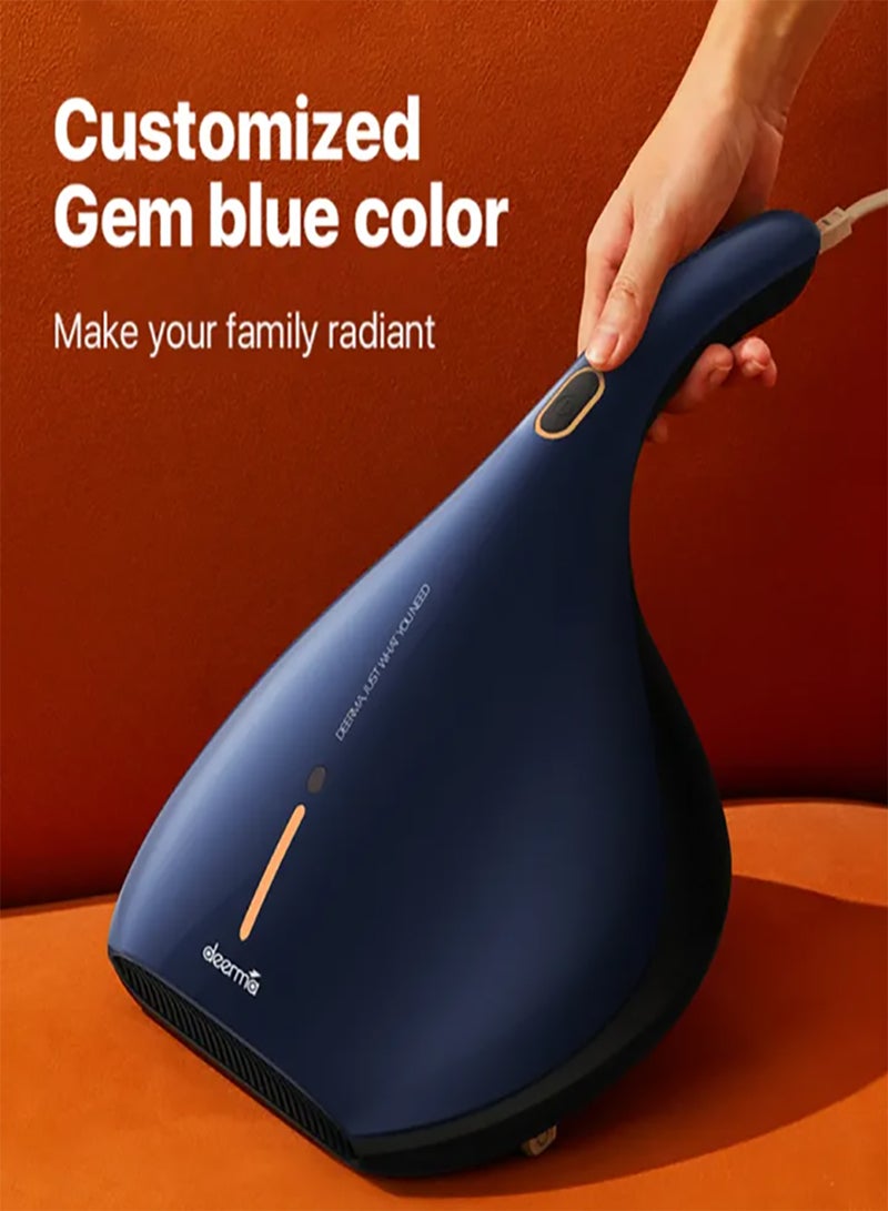 Deerma Lightweight Handheld Dust Mite Vacuum Cleaner Powerful Capacity  with UV Sterilization Controller For Bed & Sofa CM818 Blue 0.2 L 450 kW CM818 Blue  - Image 4