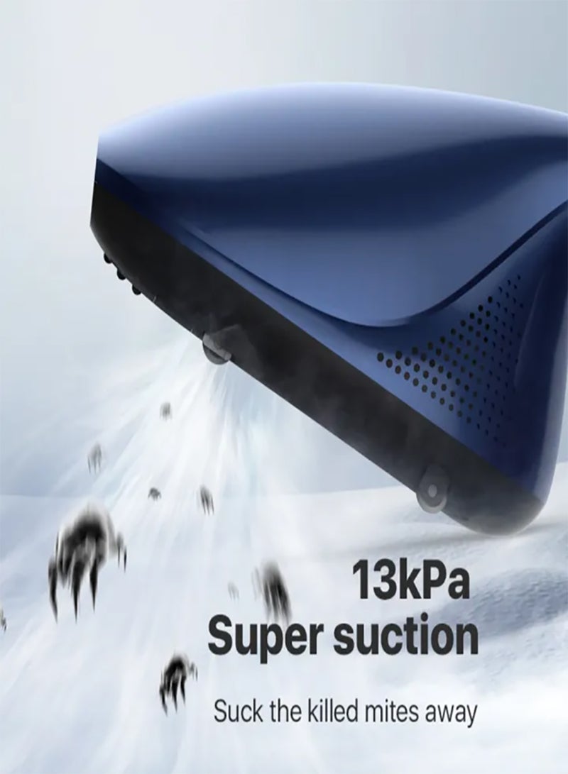 Deerma Lightweight Handheld Dust Mite Vacuum Cleaner Powerful Capacity  with UV Sterilization Controller For Bed & Sofa CM818 Blue 0.2 L 450 kW CM818 Blue  - Image 2