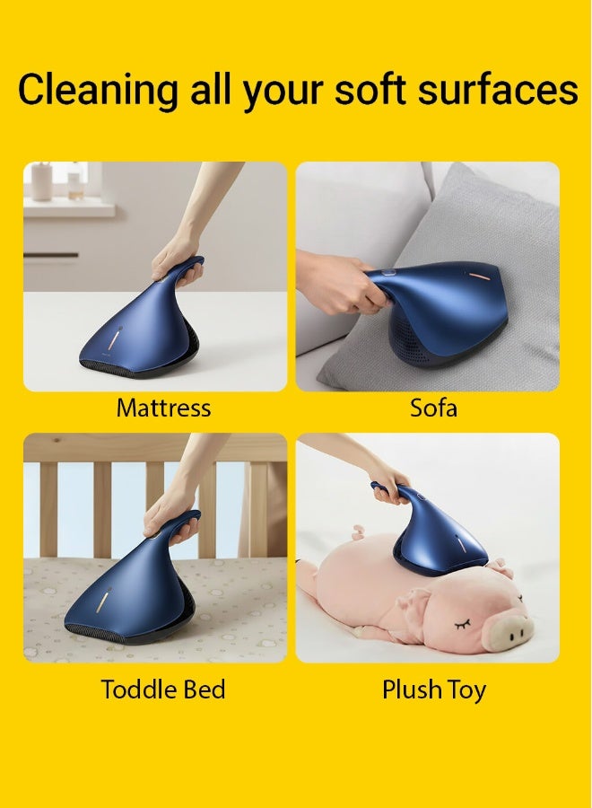 ديرما مكنسة كهربائية داست ميت خفيفة الوزن 13 كيلو باسكال خفيفة الوزن، جهاز تحكم سلكي محمول بالأشعة فوق البنفسجية 0.2 L 450 kW CM818 أزرق - Image 2