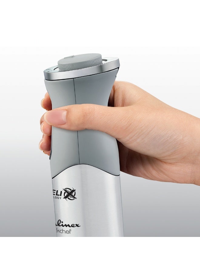 مولينكس خلاط يدوي كويك شيف لايت، 20 سرعة، مع ملحقات المفرمة والكأس، ستانلس ستيل 0.8 لتر 1000.0 وات DD656D27 فضي DD656D27 فضي - Image 3