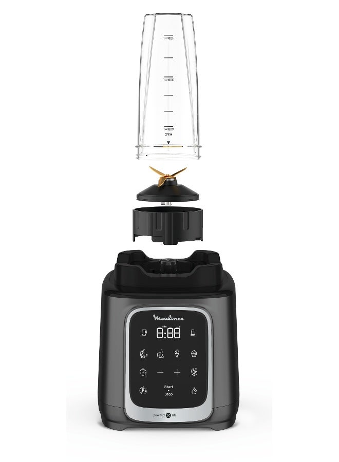 مولينكس خلاط عالي السرعة مع 6 شفرات 1.75 L 1600 W LM91HD27 أسود/ فضي - Image 4