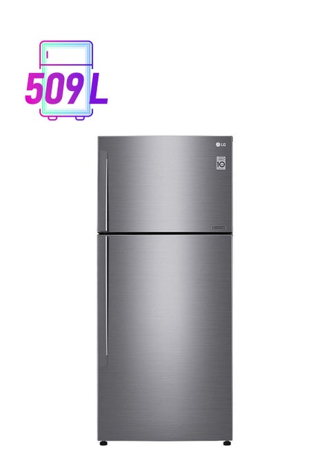 509L Net Capacity, Top Mount Double Door Refrigerator With Smart Inverter Compressor, Door Cooling, Multi AirFlow 495 kW GN-C782HQCL Dark Graphite