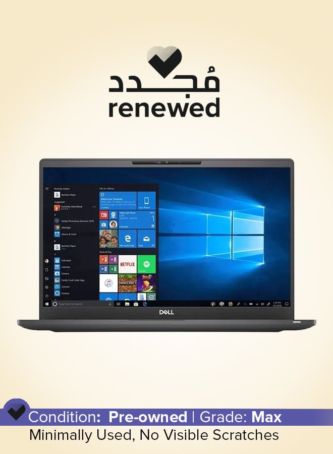 Renewed - Latitude 7400 Business And Professional Laptop With 14-Inch Full HD Display, Core i7-8665u Processor/16GB RAM/512GB SSD/Intel UHD Graphics/Windows 10 Pro/ /International Version / English/Arabic Black